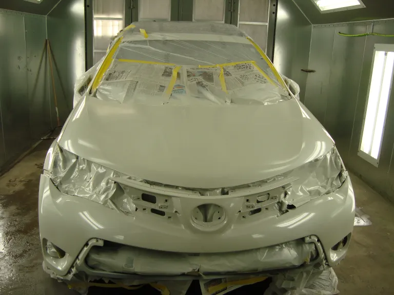 Car being repainted.