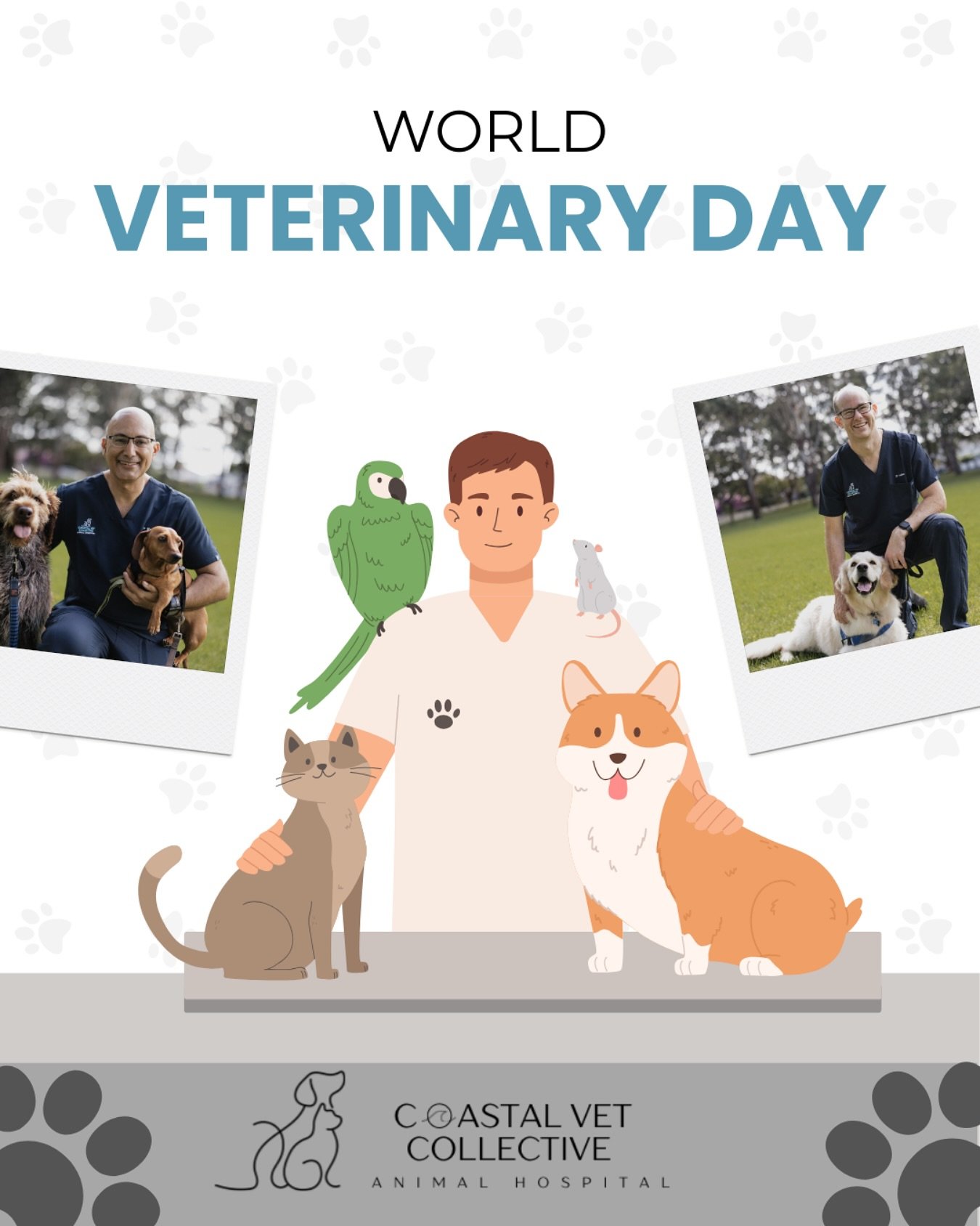 Happy World Veterinary Day! 🌏
Today we celebrate the dedication, compassion, and expertise of veterinarians around the globe — and especially our very own Dr. Kevin and Dr. Luke!
From routine checkups to saving lives, their commitment to ani