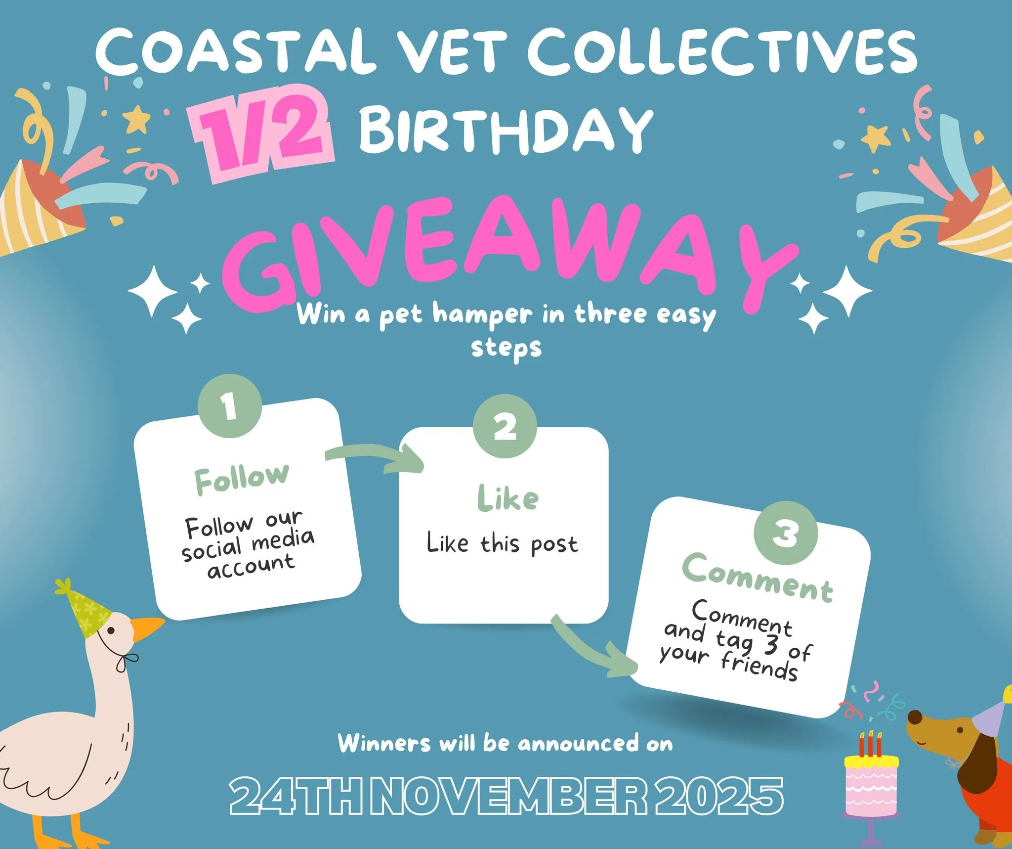 🎉 We&rsquo;re turning 6 months old! 🎉

To celebrate our half-birthday, we&rsquo;re giving YOU the gift 

It&rsquo;s our way of saying a huge thank you to our amazing clients (and their furry family members) for all the love and support since we ope