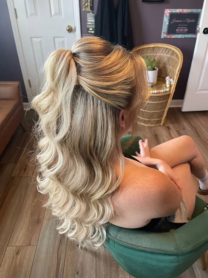 sleek-elegant-waves-halfup-wedding-hair-salon-tn