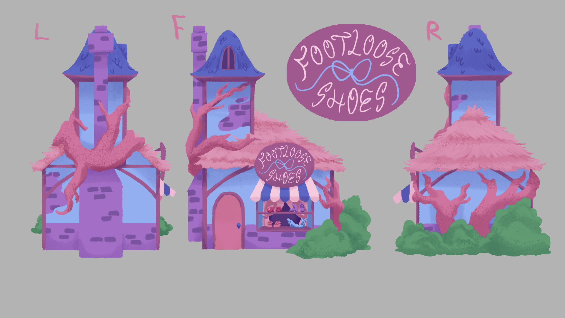 "Footloose Shoes" Exterior Turnaround - The Frog Prick