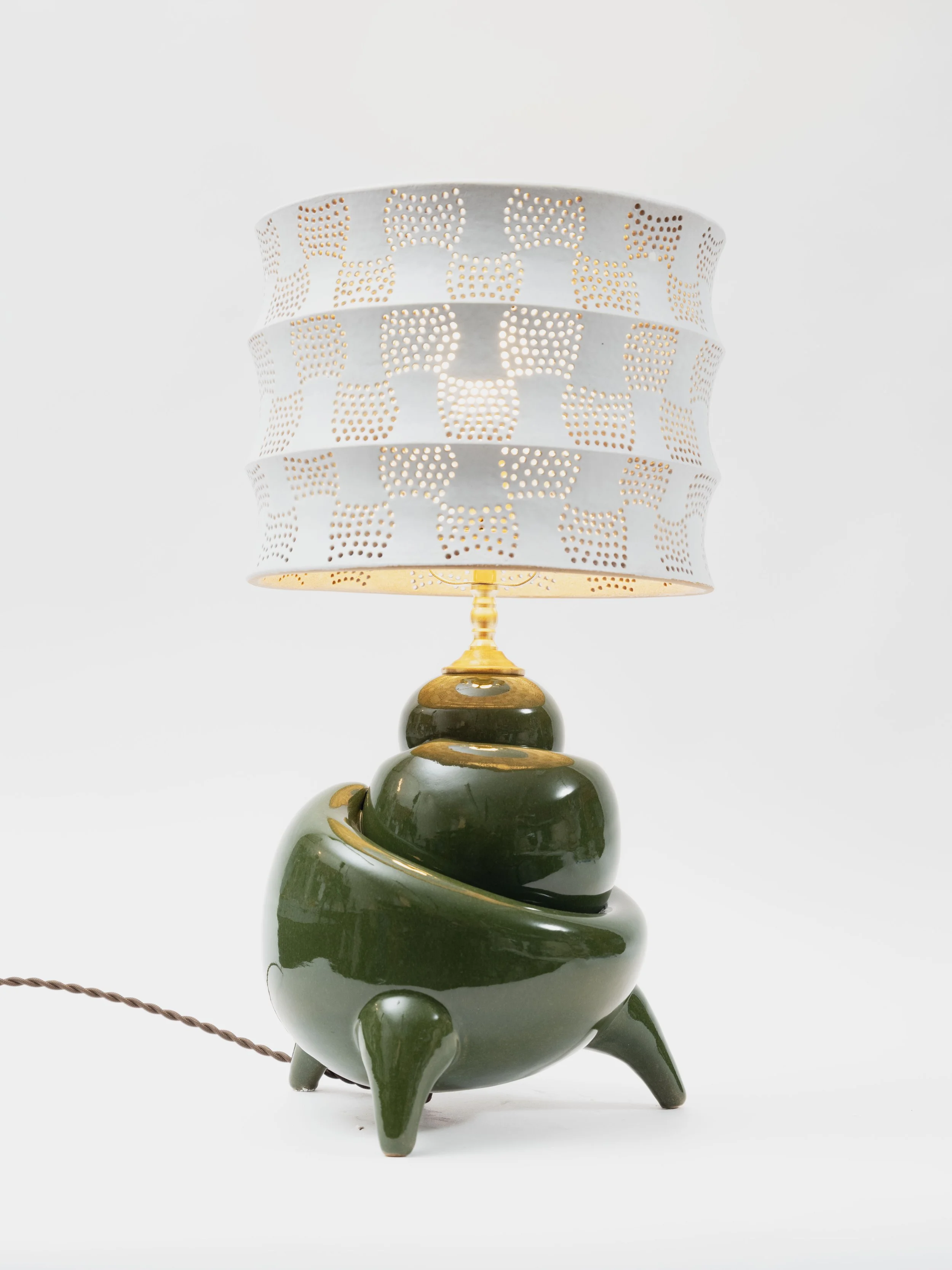 Green Triple Lamp