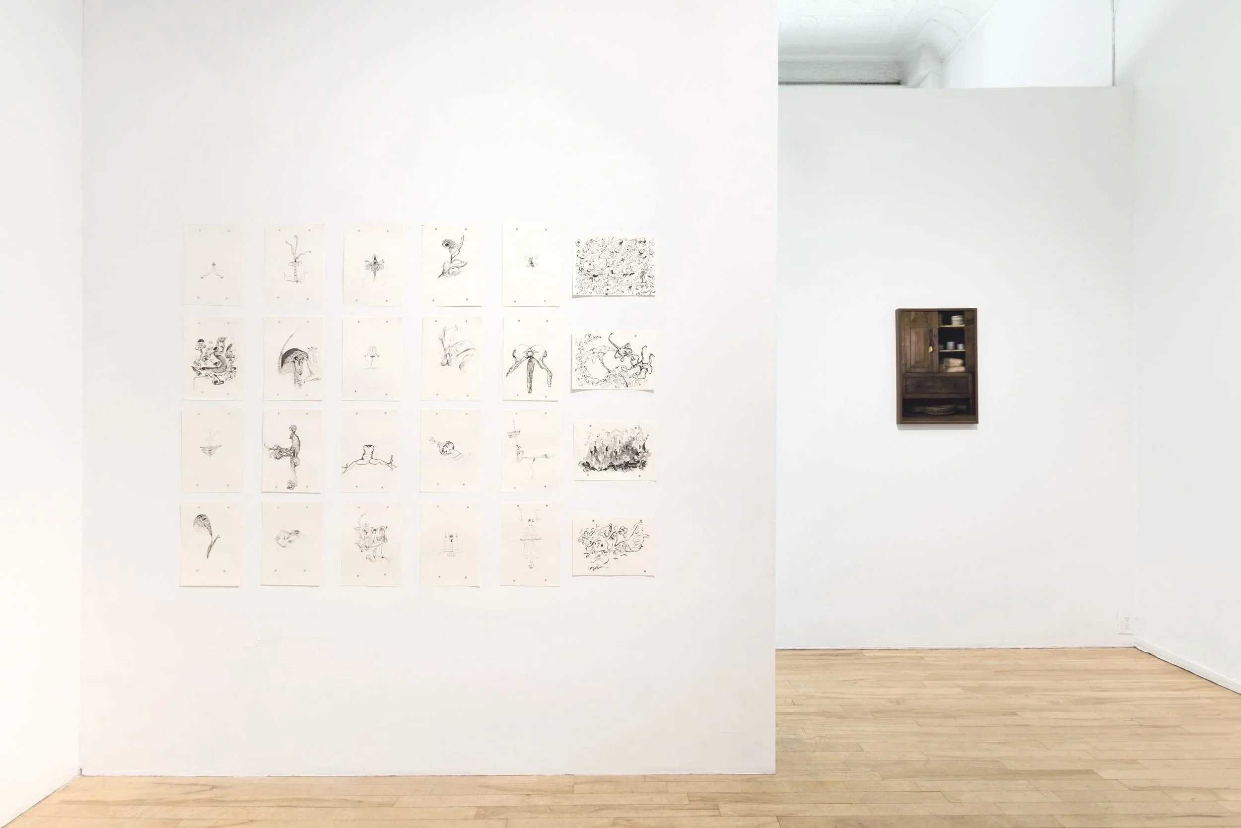 The uterus is also a fist, Apexart, New York, 2026 exhibition view | photos: Andrew Schwartz