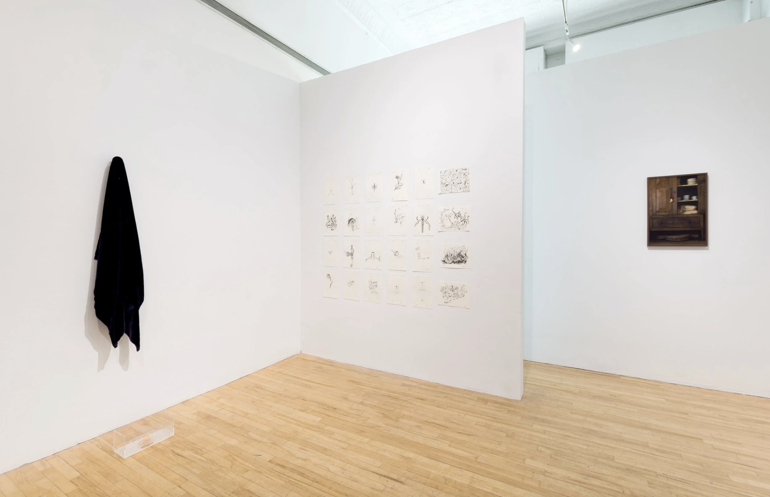 The uterus is also a fist, Apexart, New York, 2026 exhibition view | photos: Andrew Schwartz