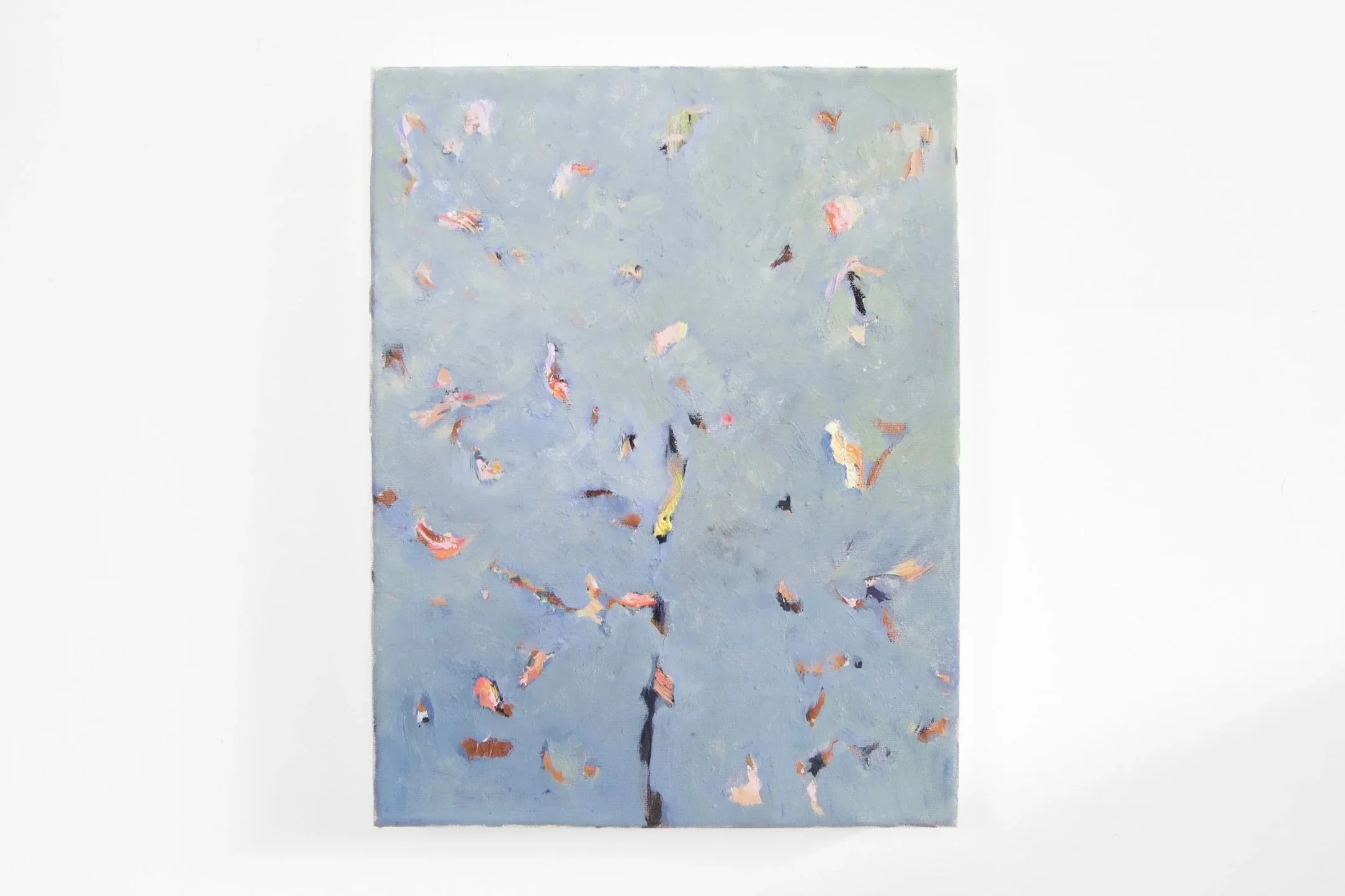 Strata 4, 40 x 30 cm, charcoal and oil on canvas, 2026