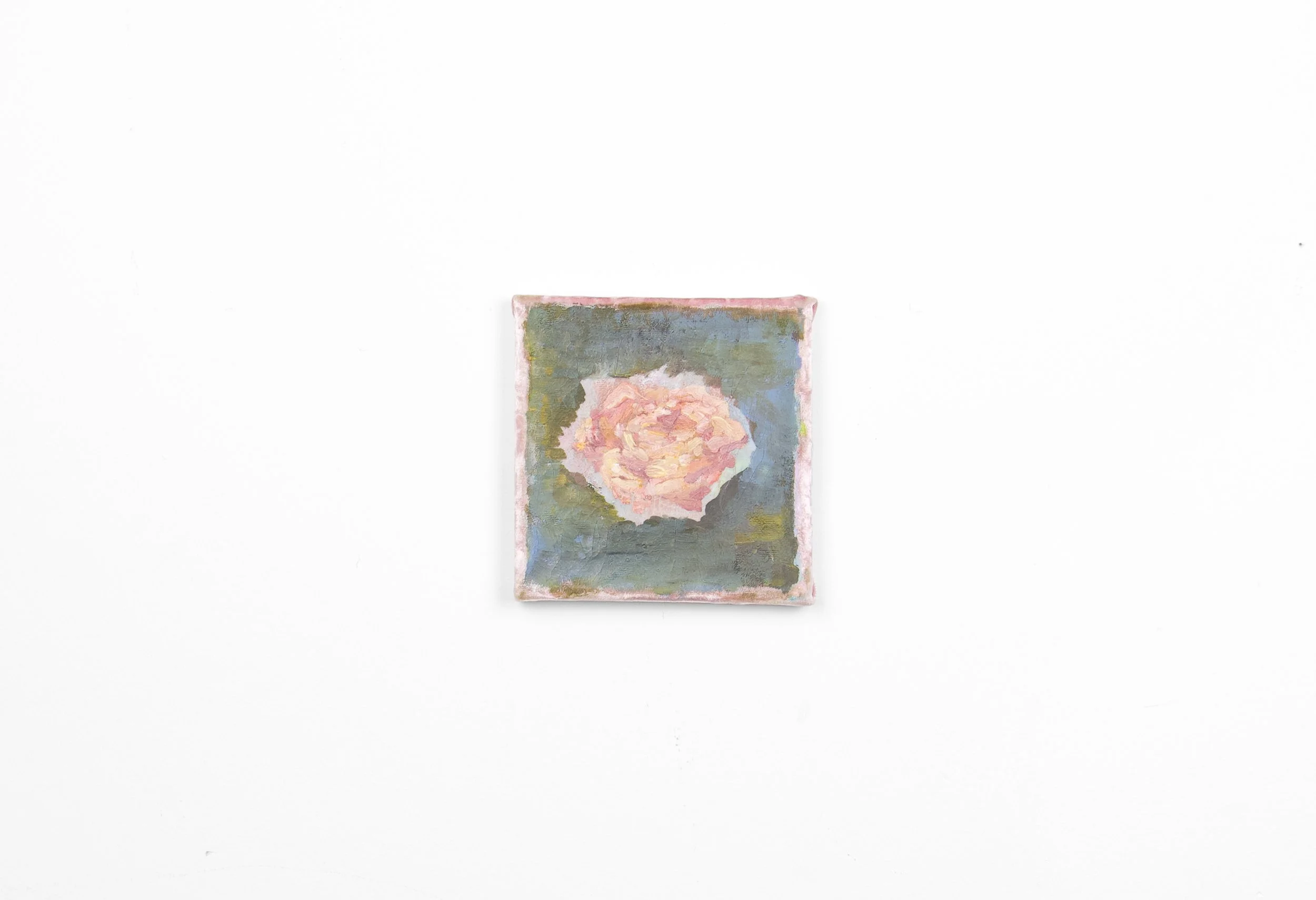 womb, 15 x 15 cm, casein and oil on velvet, 2026
