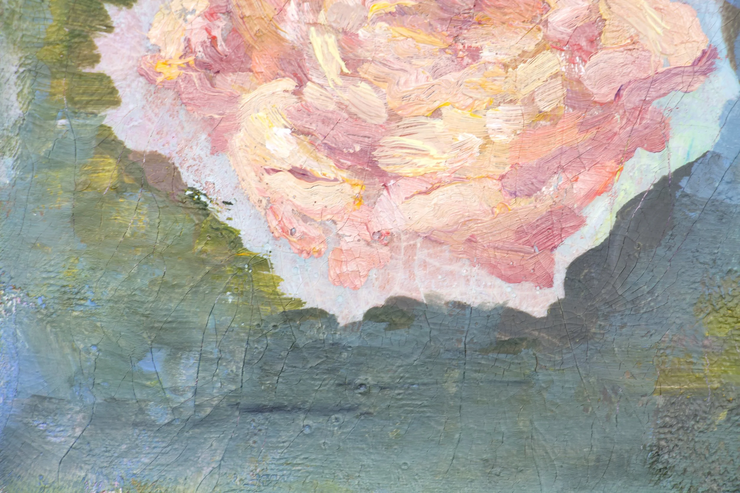 womb, 15 x 15 cm, casein and oil on velvet, 2026
