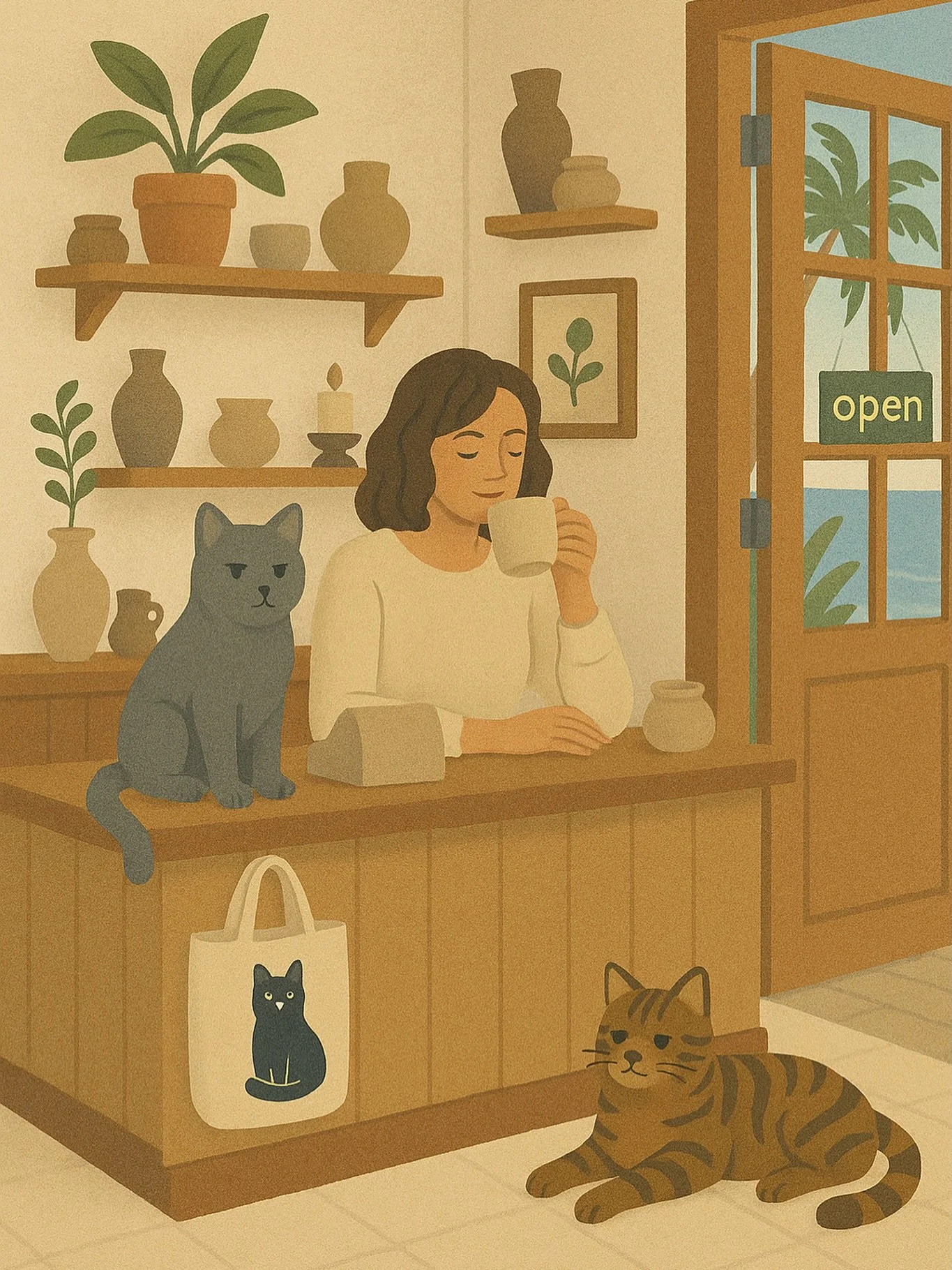 A quiet moment.
A cup of coffee.
Cats by your side.

Welcome to AlleyGatto.com 🐈

One-of-a-kind designs,
for someone special in your life.
Made to bring a little joy.
Made to be felt.