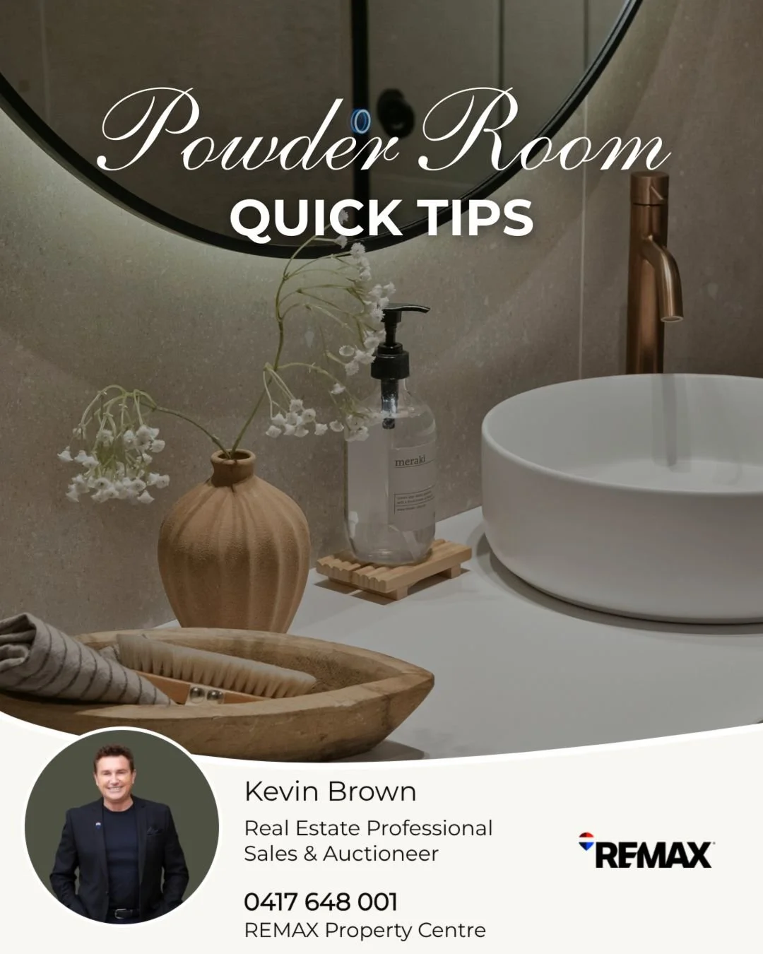 Small space, big impact! Your half-bath may be compact, but it&rsquo;s one of the best places in your home to experiment with bold design choices. Try these ideas to elevate the look and feel:

✨ Go bold: Choose a rich paint tone or playful wallpap