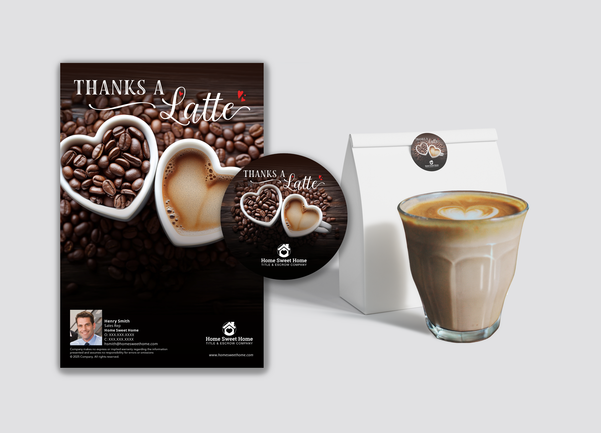 Valentines Thanks A Latte Print Pieces