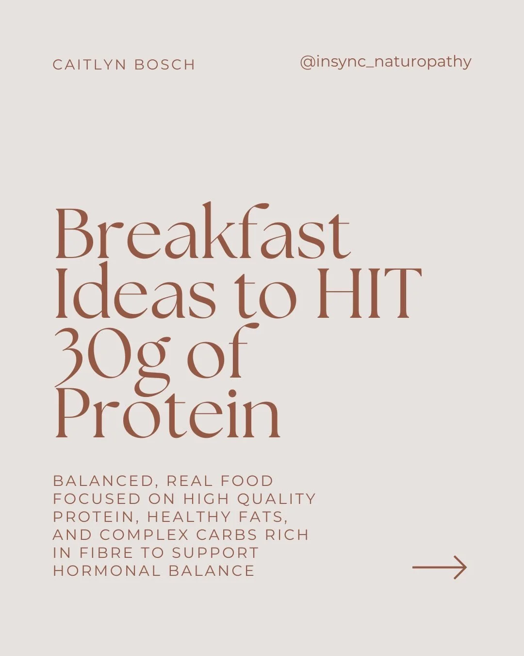 Starting your day with 30g of protein is a simple and effective way to support your hormonal health. Aiming for 30g of protein at breakfast helps to balance your blood sugar, supports stable energy and mood for the day ahead, and will help prevent th
