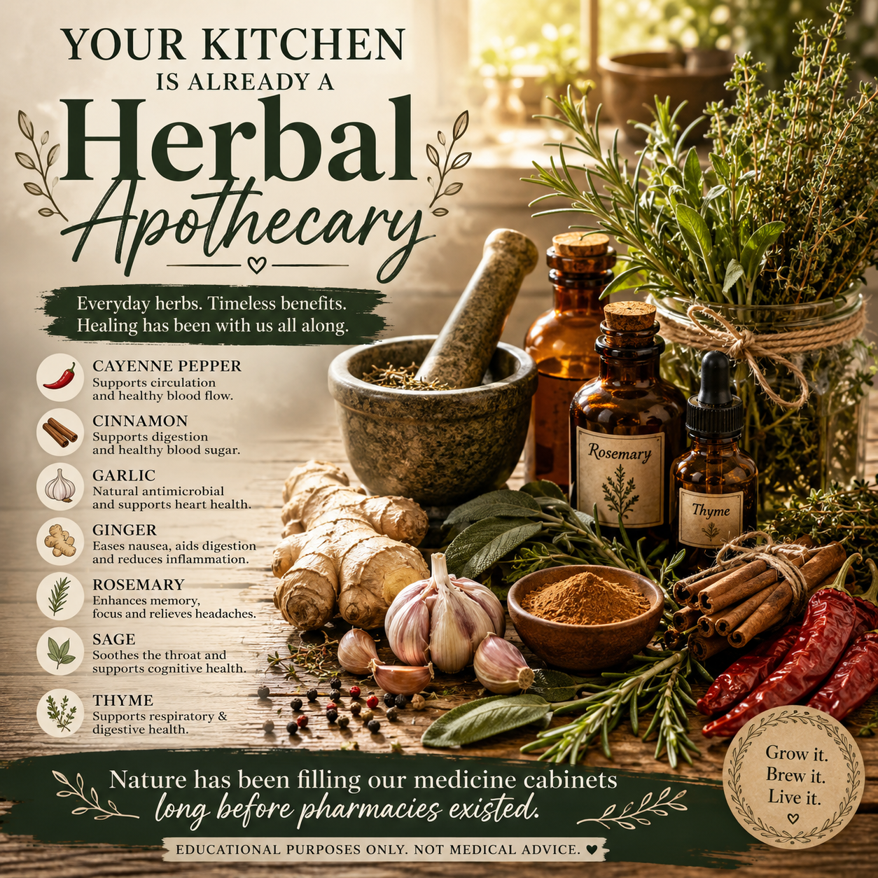 Your Kitchen Might Already Be Your First Herbal Apothecary