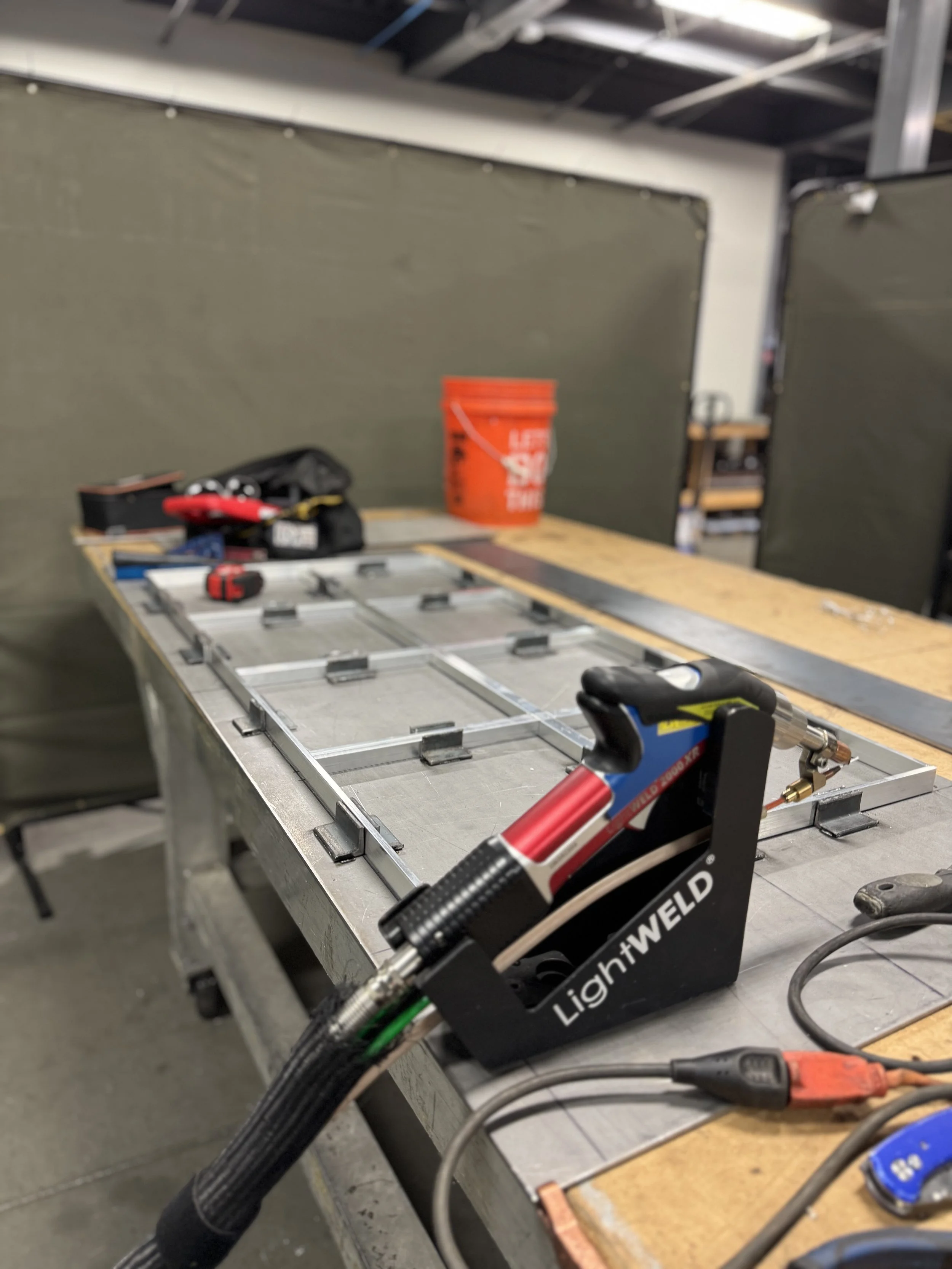 Laser welder, repeat parts, aluminum frames