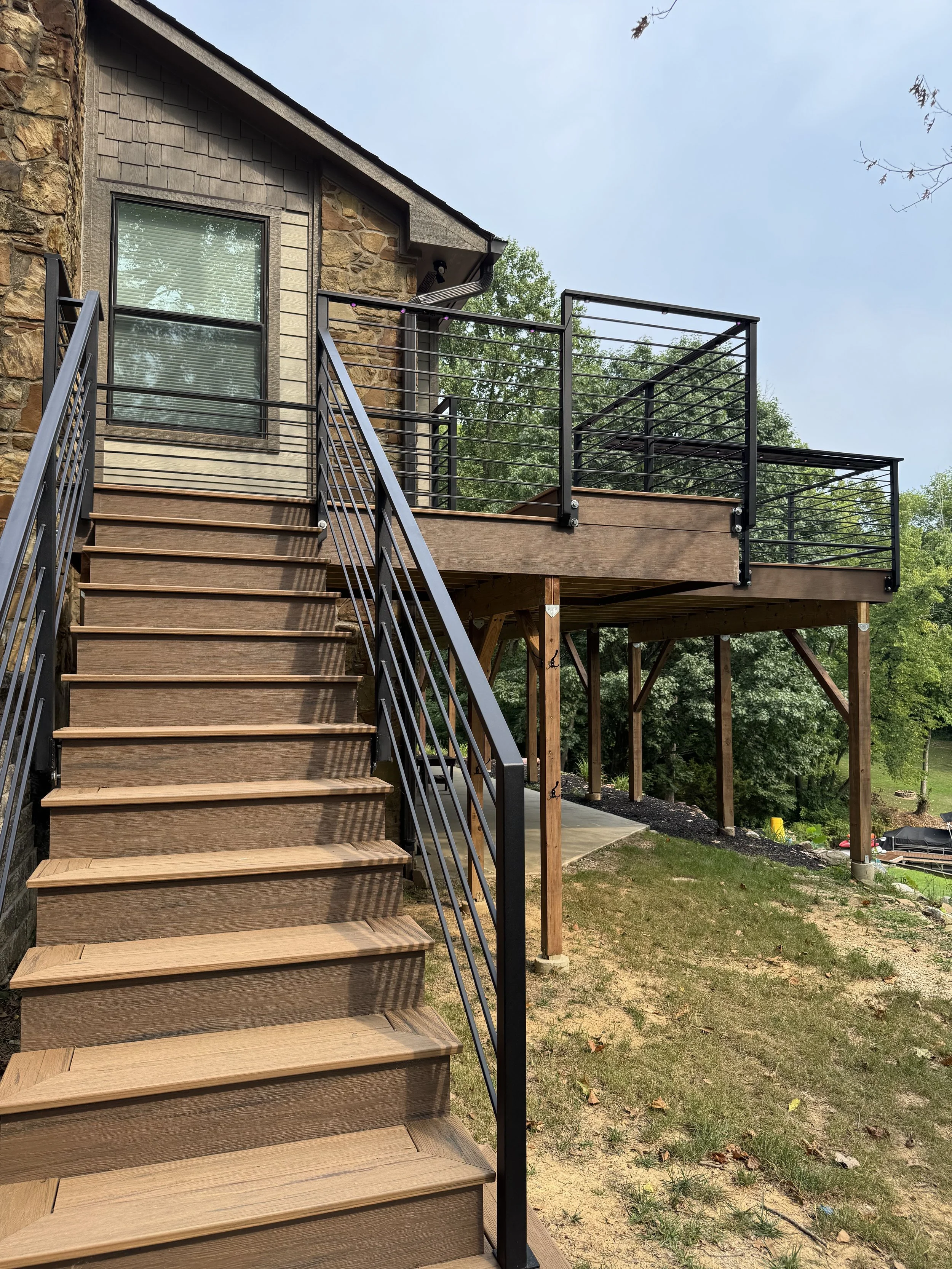 Outdoor modern rails