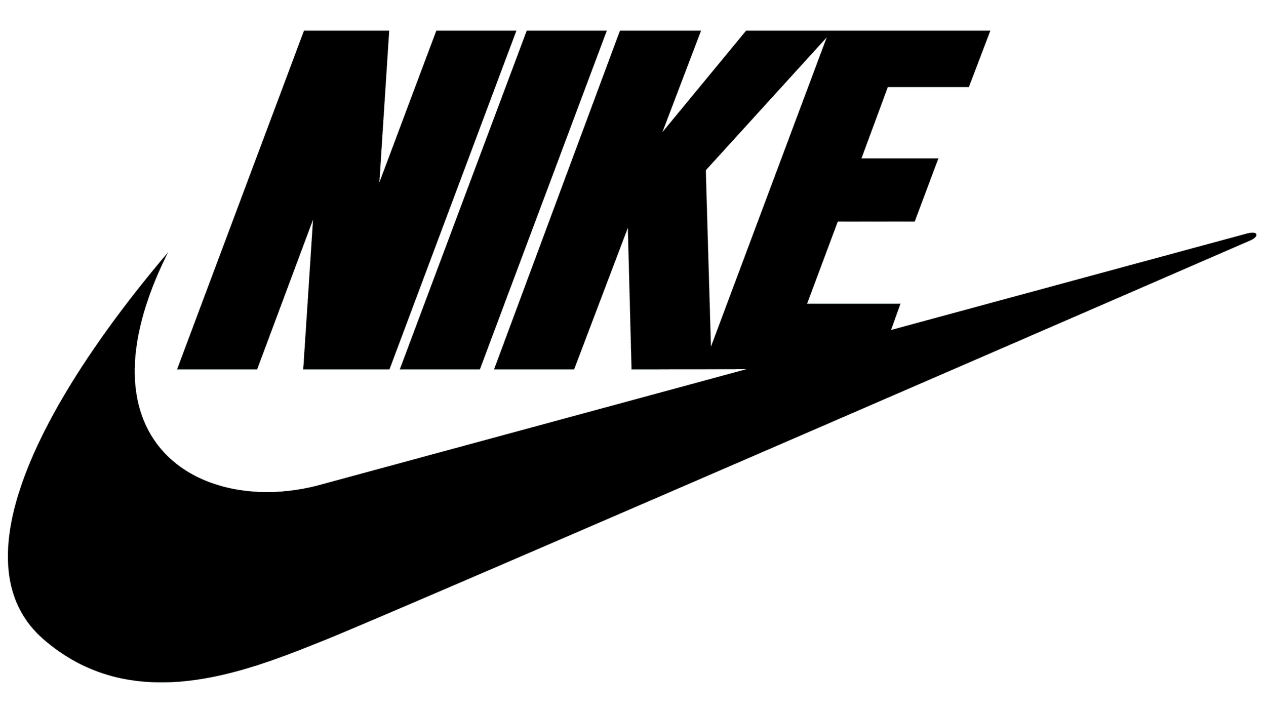 The image features a stylized black and white Nike logo with the word "NIKE" in capital letters and a swoosh underneath.