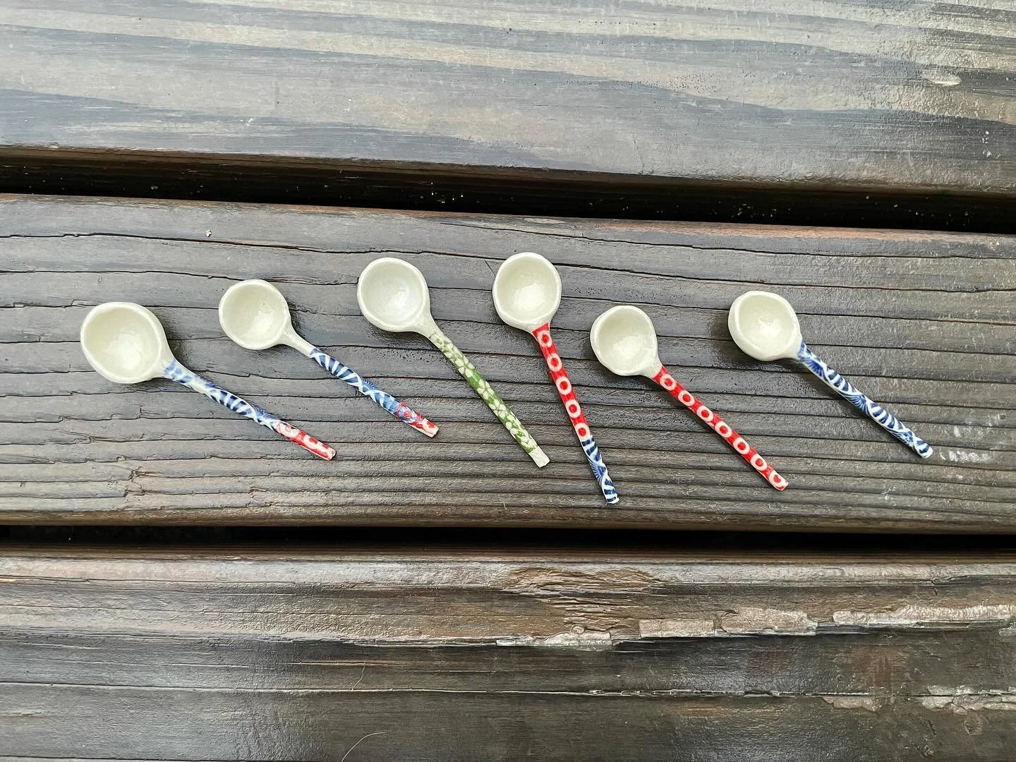 Tiny spoons. Have a tiny taste.