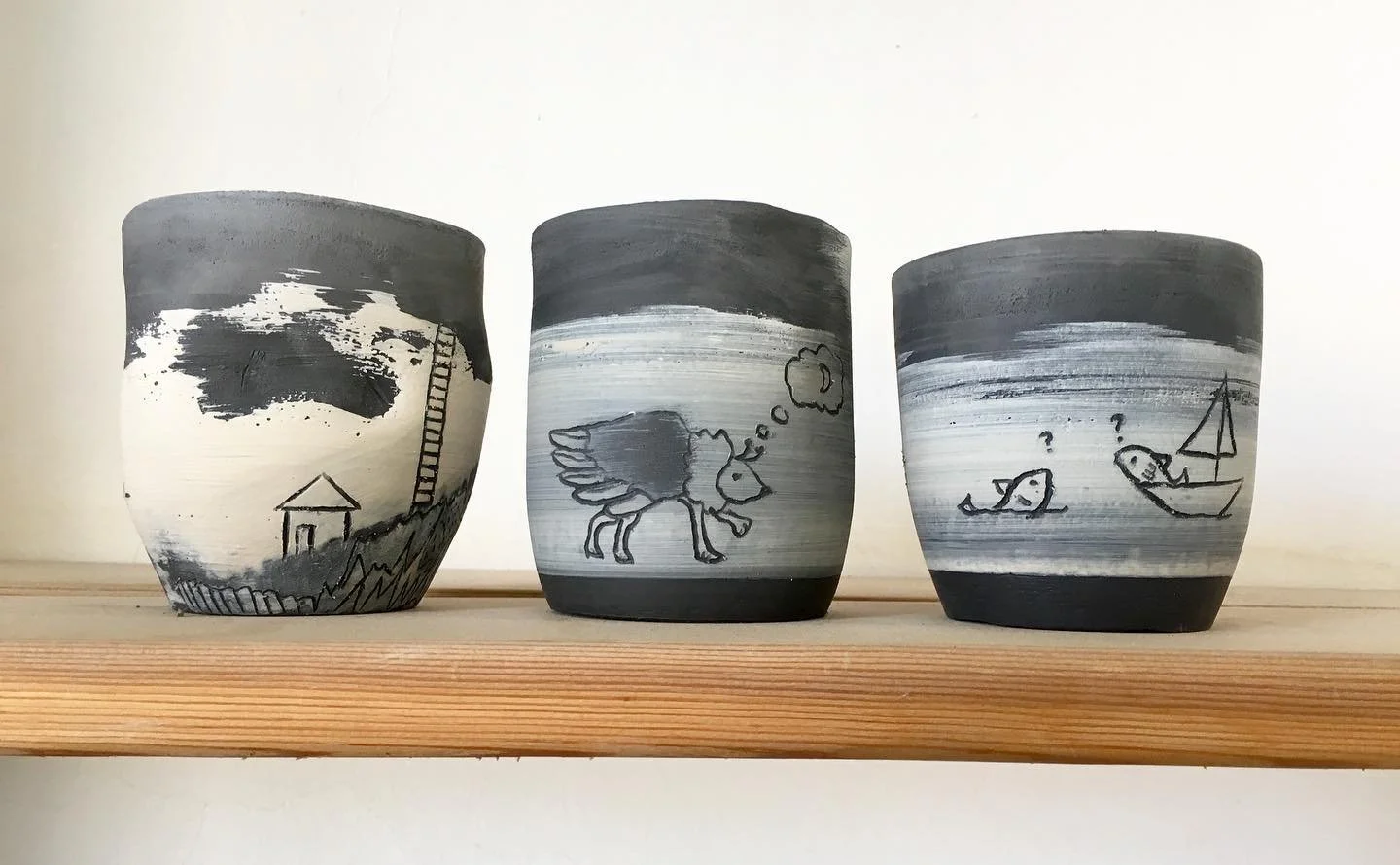 Once upon a time&hellip;

#sgraffito #sgraffitopottery #pottery #wheelthrown #story