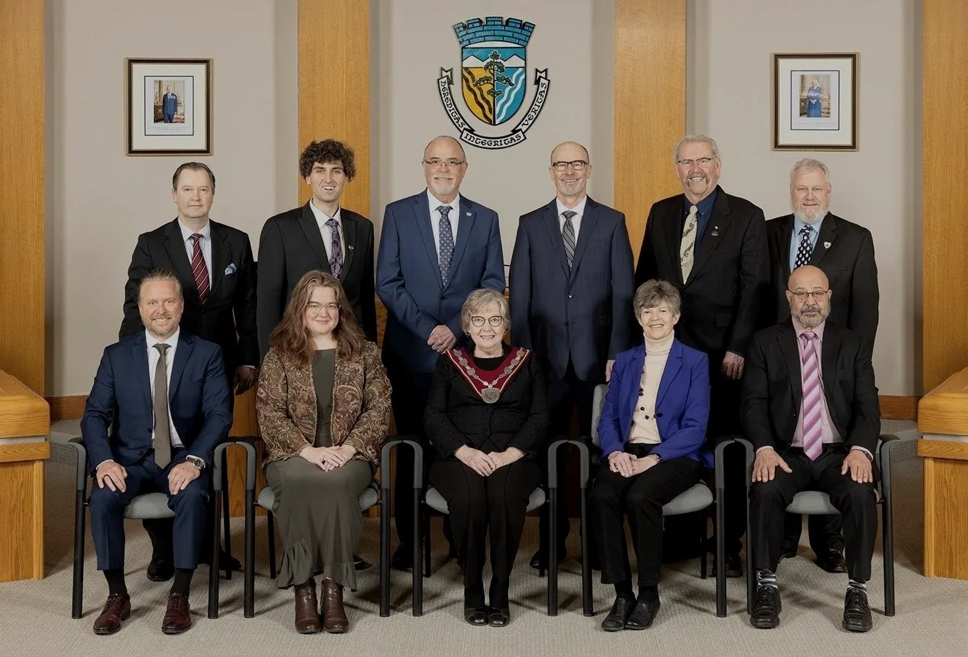Halton Hills Town Council members gathered for an official council photo.