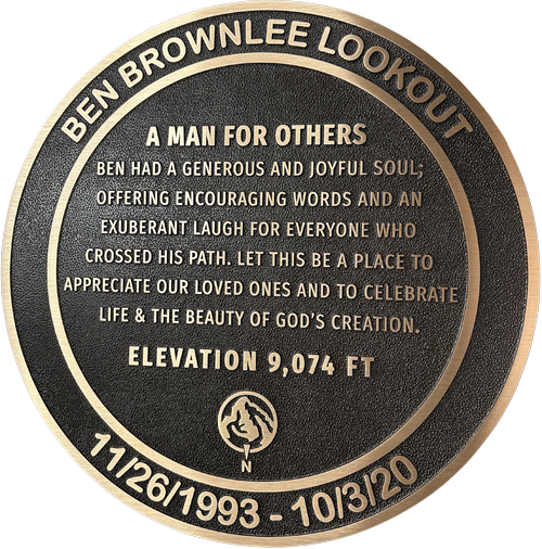 Round Bronze Plaque for Dedication Business Signage