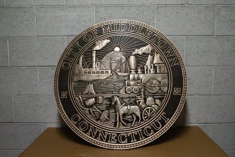 Municipal Bronze Plaque City Seal for Business Signage
