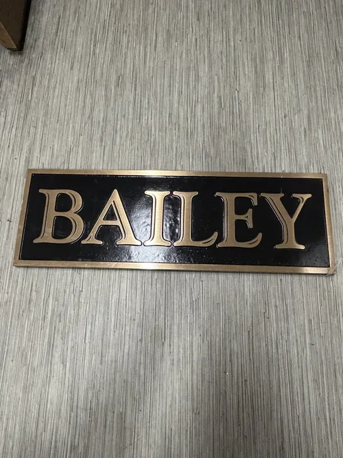 Bronze Plaque Custom Nameplate Business Signage