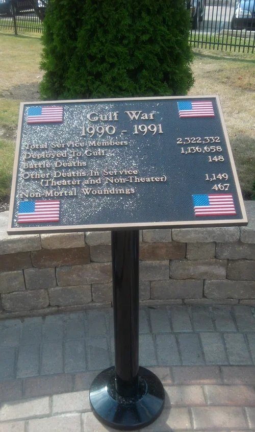 Bronze Plaque Gulf War Memorial Business Signage