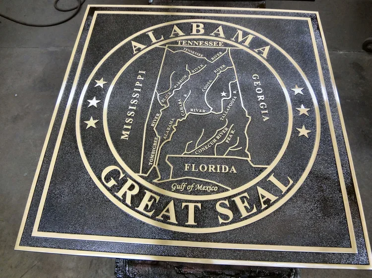 Alabama Great Seal Bronze Plaque for Business Signage