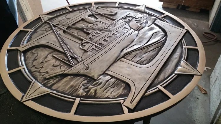 Architectural Bronze Plaque Medallion for Business Signage