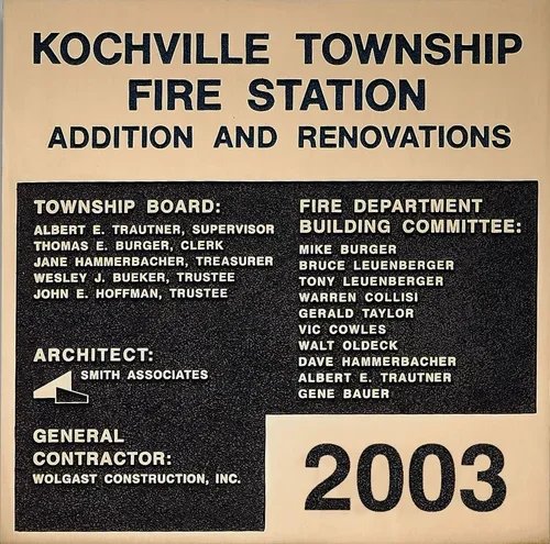 Fire Station Dedication Bronze Plaque for Business Signage