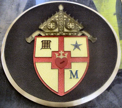 Custom Religious Crest Bronze Plaque for Business Signage