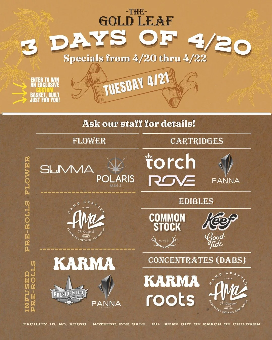 Yesterday was 4/20...but, hey, so is today! OK, not really, today is obviously Tuesday, but we're staying well lit and celebrating three days of 4/20 this year with amazing deals on all your fave brands today and tomorrow. Plus, qualifying purchases 