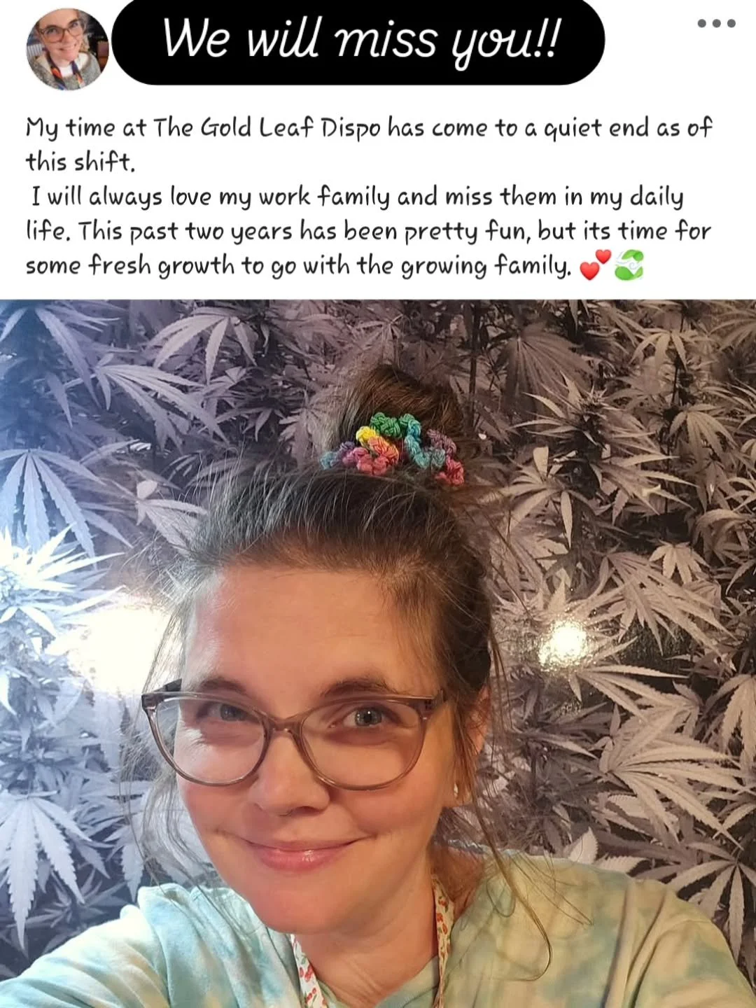 Yesterday was @alex.likes.plants last shift with us here. We will miss you so much fam! We wish you the best in your new journey!! All our love!!