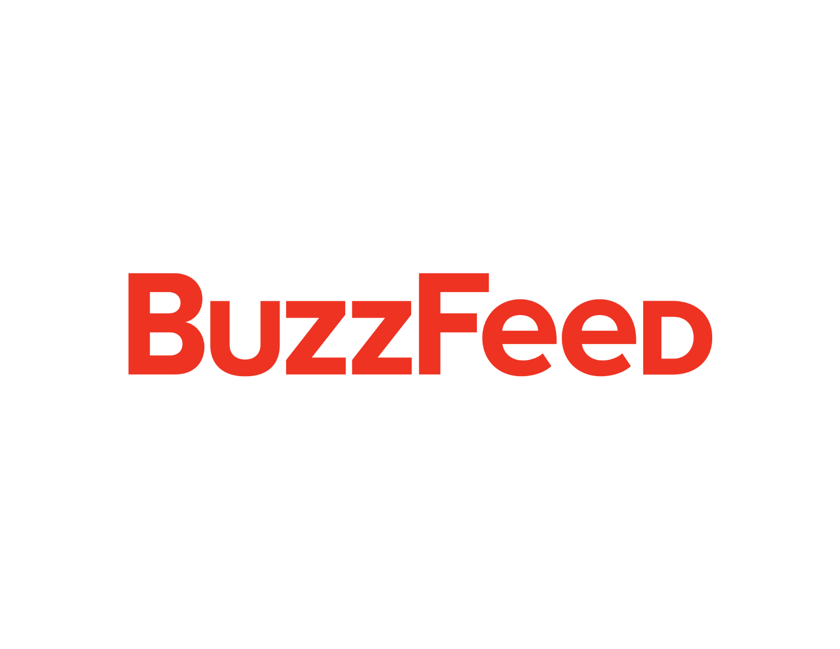BuzzFeed logo with red text on a black background.