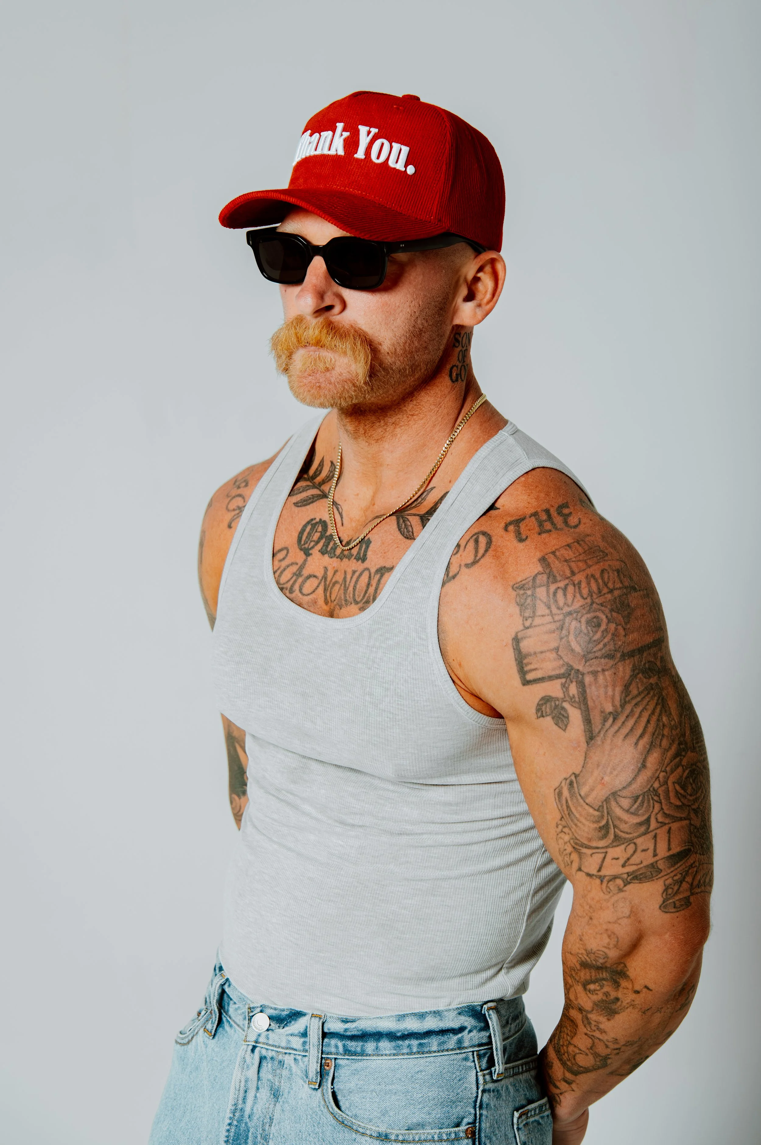 Structured Shop Hat-Red Cord