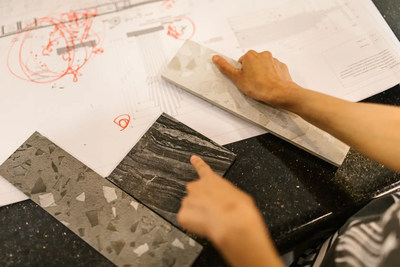 Selecting tiles and materials for bathroom renovation at Massey Constructions Bendigo