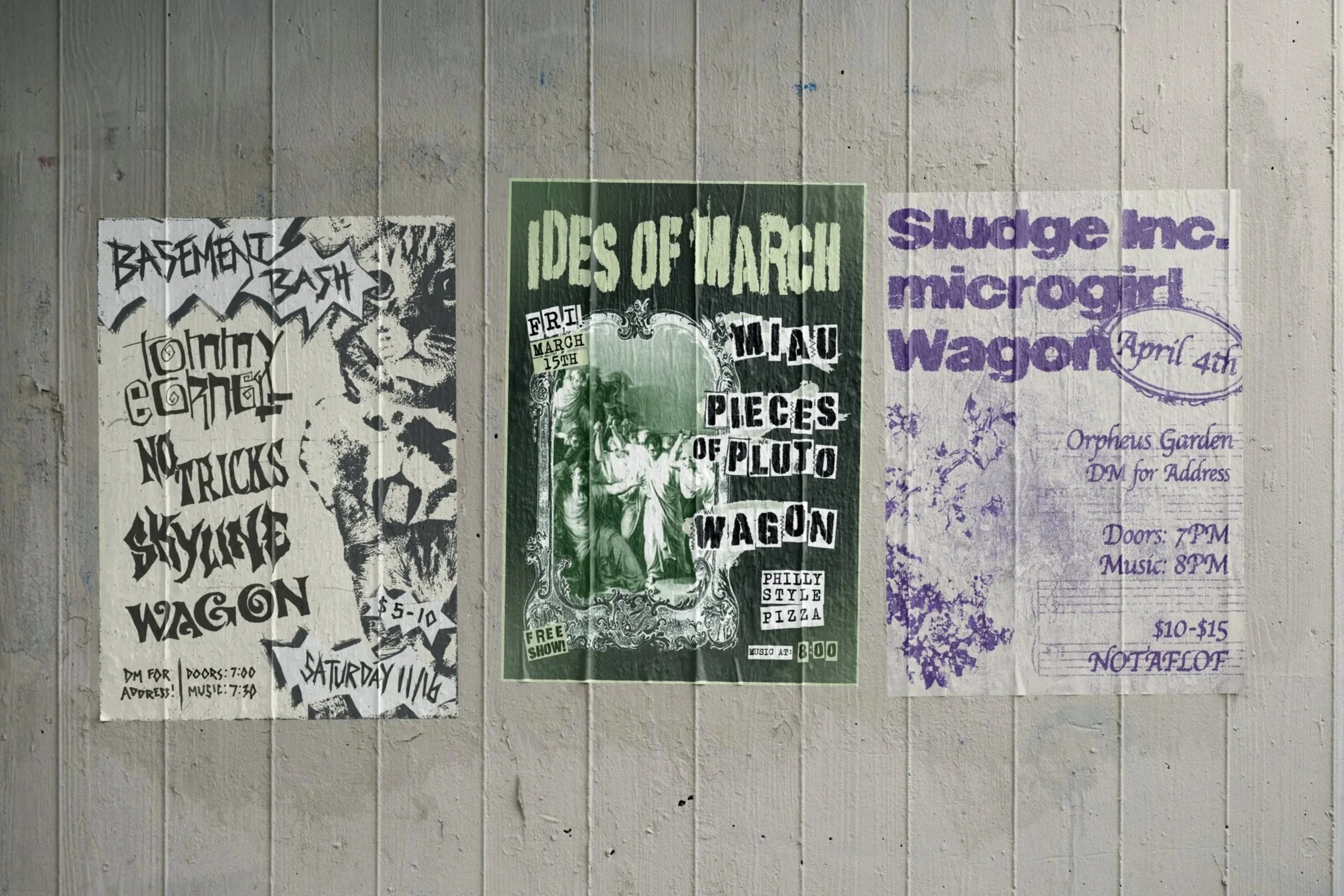 Local Band Posters and Promotions