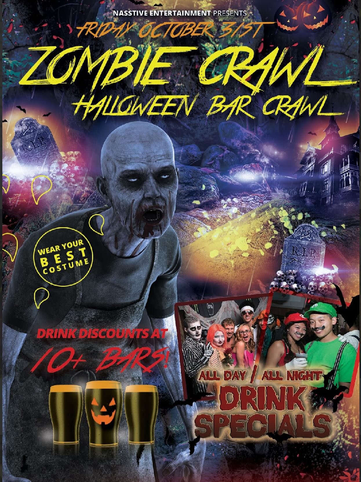 We&rsquo;re ready to booze with our boos! Los Chingones RiNo is stocked with $10 house margs all day and FREE (very strong) Jell-O shots for all you spooky bar crawlers. 👻 
Happy Halloween!