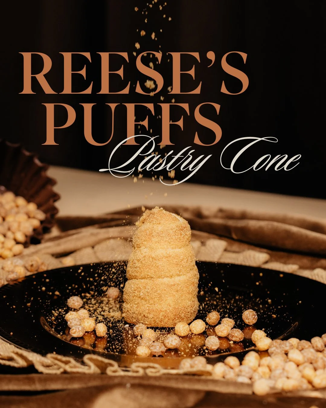✨ A cone worth the spotlight.⁠
⁠
Our Reese&rsquo;s Puffs Cone is crafted with the perfect peanut butter crunch and golden sweetness, made for those who crave the extraordinary. 🖤⁠
⁠
Available all of October.