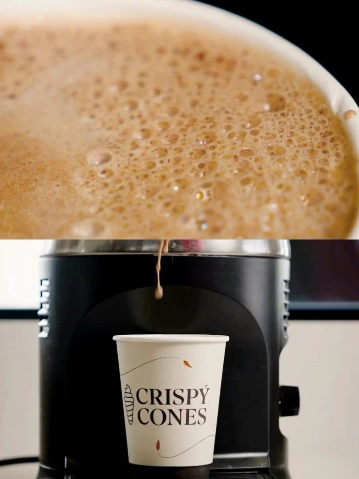 Steam rising, chocolate swirling, butterscotch melting in every bite. 
This is how fall feels: rich, golden, and perfectly balanced. ✨☕️