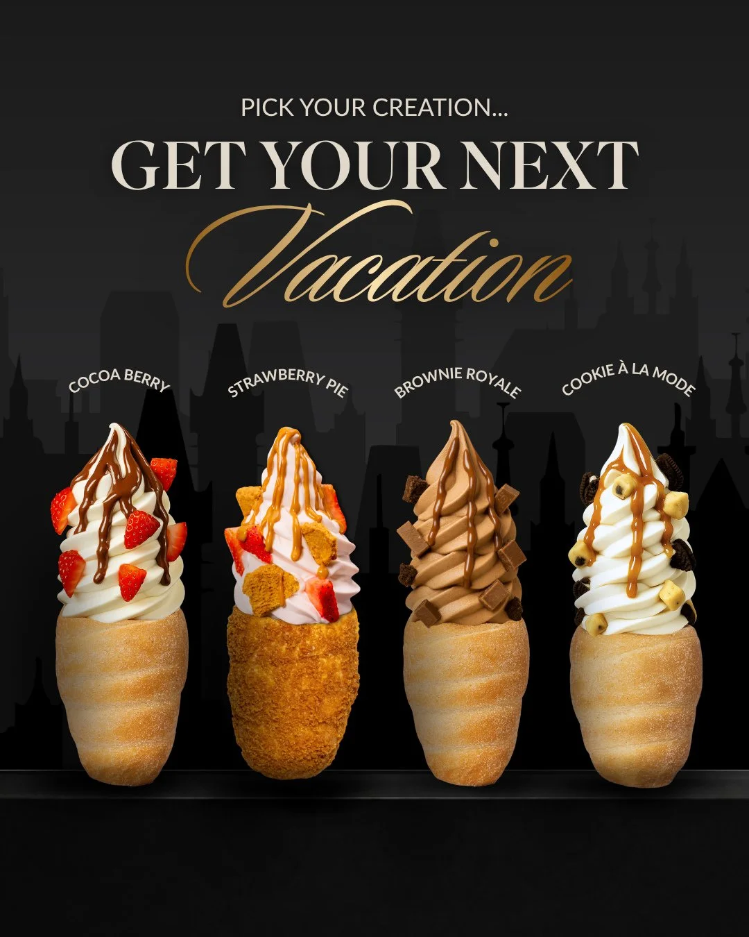 In honor of Earth Day, we&rsquo;re taking you around the world 🌍🍦⁠
⁠
From rich and indulgent to light and fruity, every stop has its own vibe&hellip; where are you headed⁠ based on your favorite cone?! ⬇️✈️⁠
⁠
#CrispyCones #EarthDay #TravelVibes #D