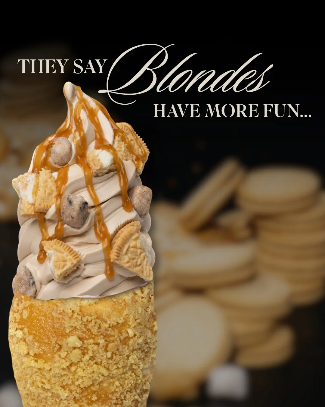 Blondes really do have more fun 👀🍪✨⁠
⁠
The most ICONIC blondes approve of this weeks creation... the reviews speak for themselves 🤭⁠😉⁠
⁠
What icon did we miss?? 👀⬇️⁠
⁠
#CrispyCones #TheBlondie