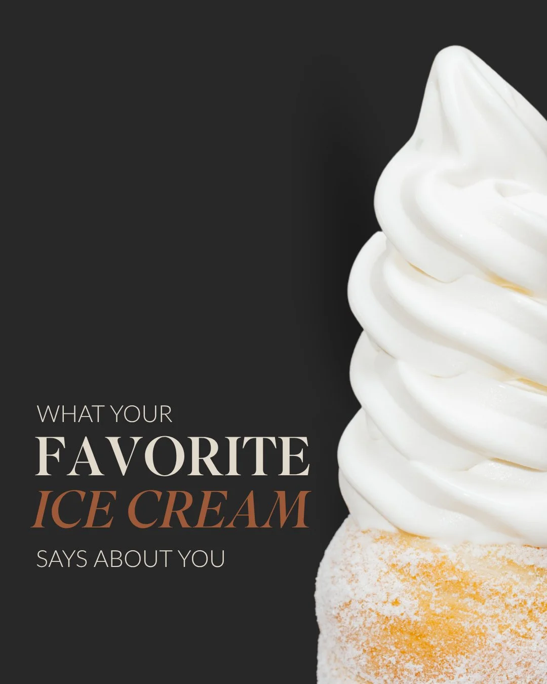 Your ice cream order says more about you than you think... 👀🍦⁠
⁠
Are you the reliable friend? The life of the party? The one with expensive taste? ✨⁠
⁠
Swipe through to see what your favorite flavor says about you, then tell us if we nailed it👇