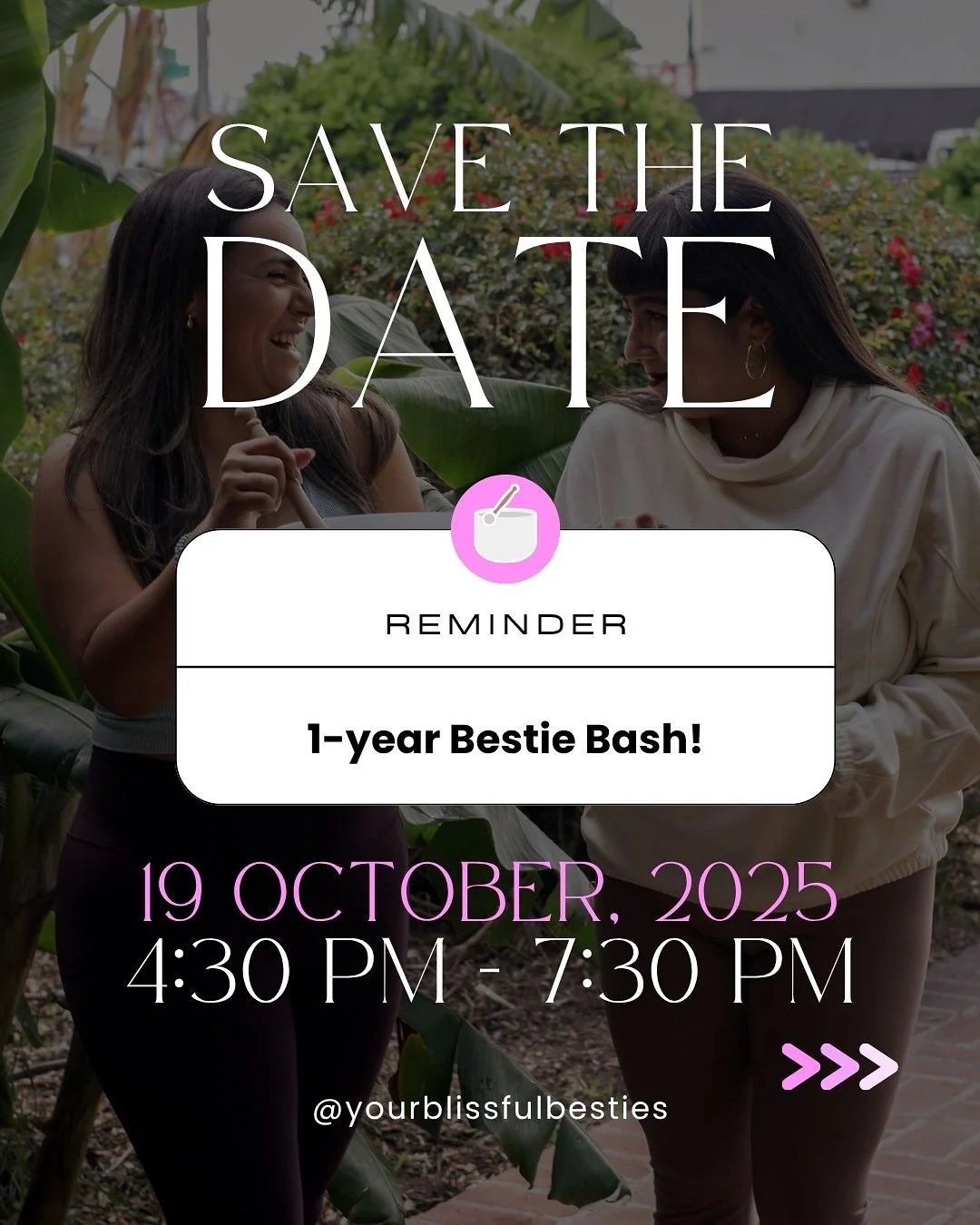 ✨ SAVE THE DATE ✨

We can hardly believe it&rsquo;s already been a year of sharing mindfulness, movement, and community with you through Zendays 💕

Join us for our 1-Year Bestie Bash + Micro Day of Wellness 🎉

📅 Sunday, October 19, 2025
🕓 4:30&nd
