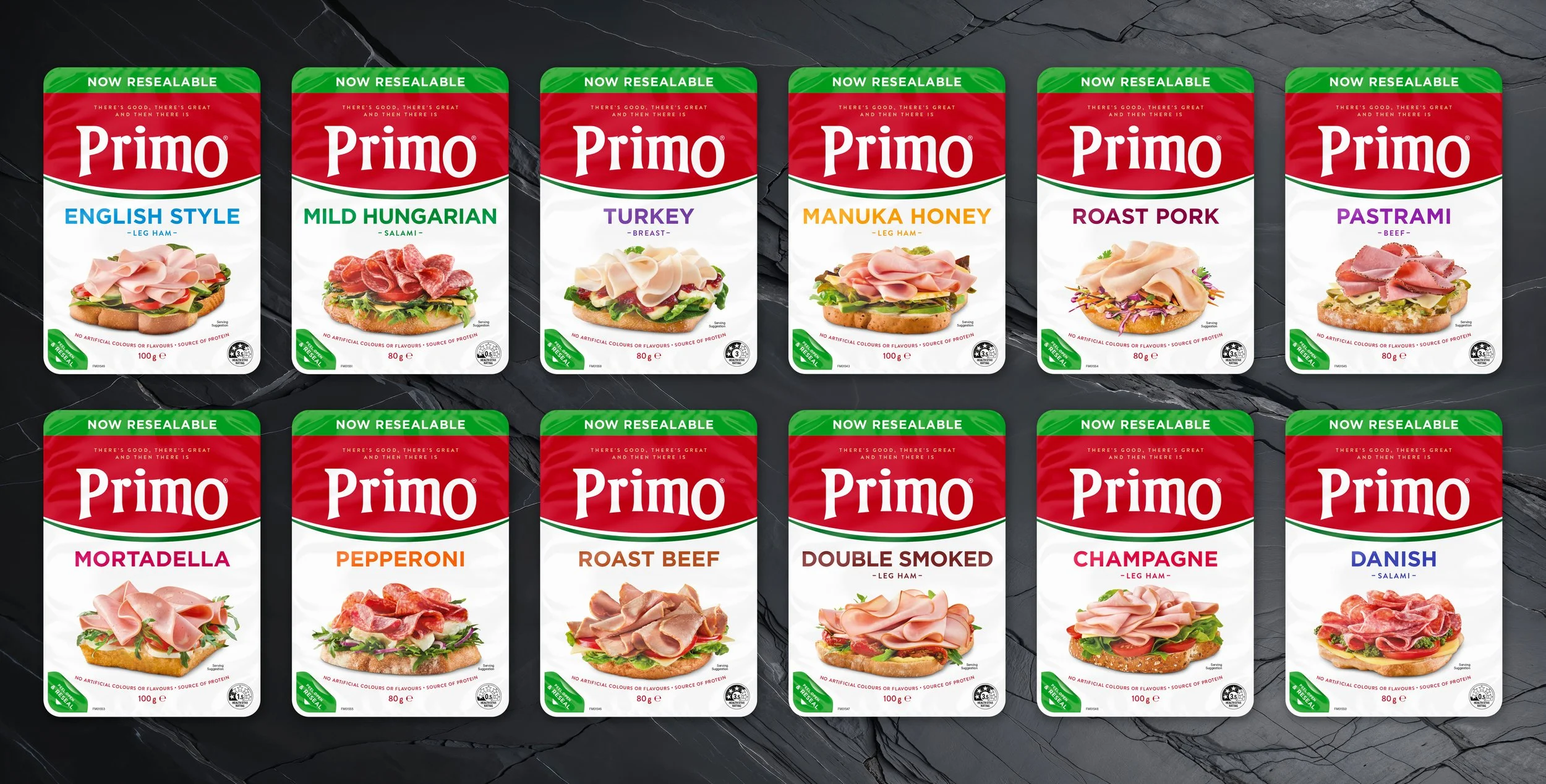 Primo Red Range Packaging Design