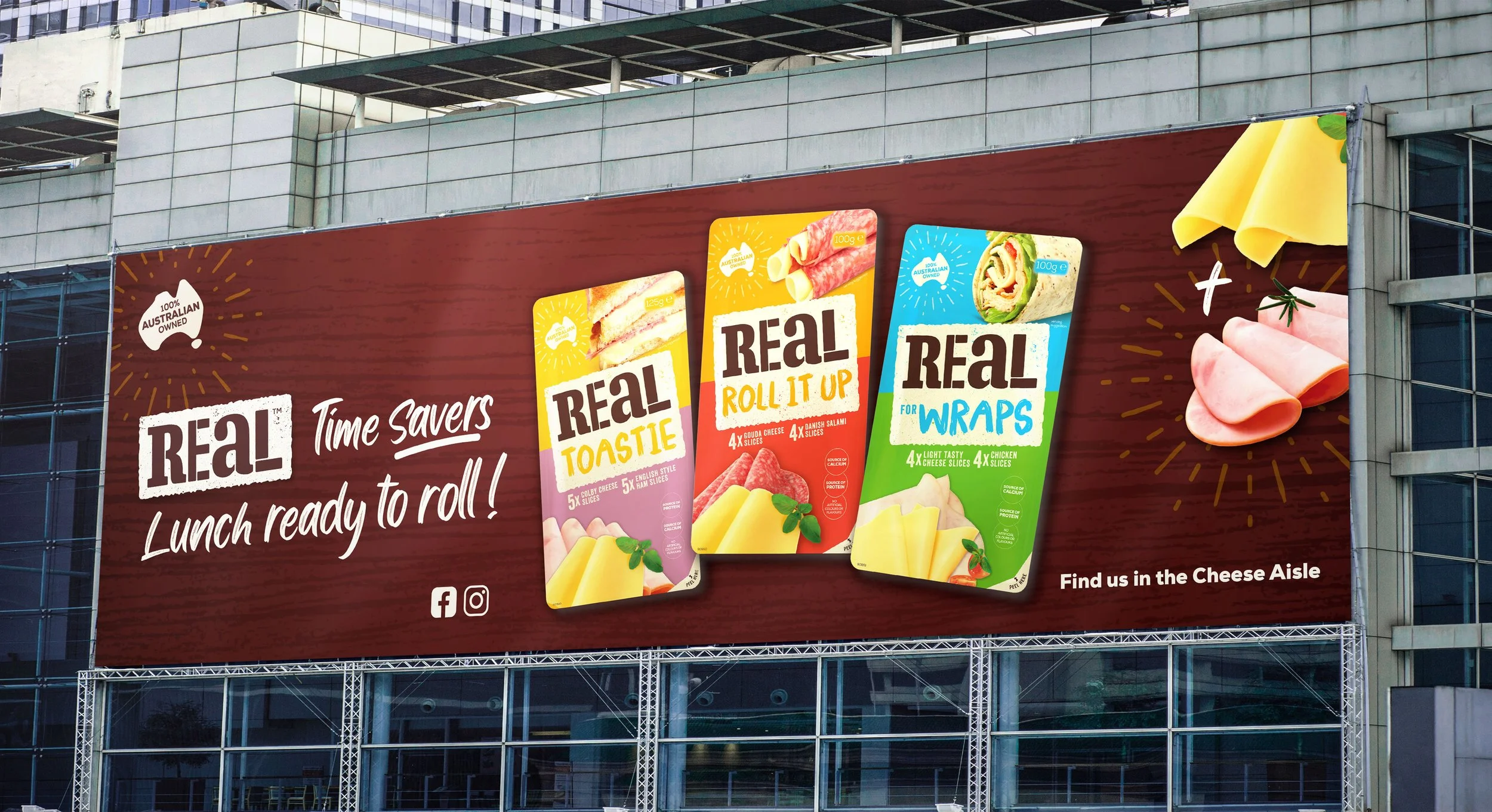 REAL Snacking Billboard Outdoor Ad