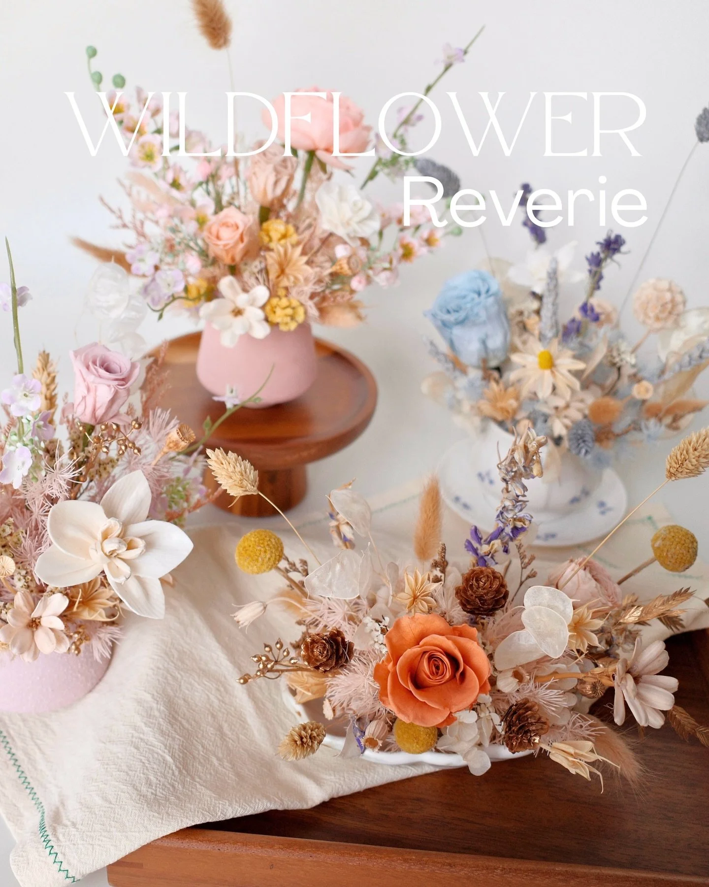 Wildflower Reverie was born during a season that taught me the beauty of slowing down &mdash; and finding gentleness even in difficult moments. 

From that place, I wanted to create something everlasting &mdash; thoughtful blooms that could celebrate