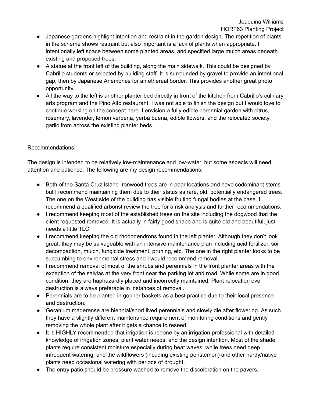 Further Details