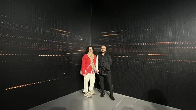 Manuela and artist Rashid Rana