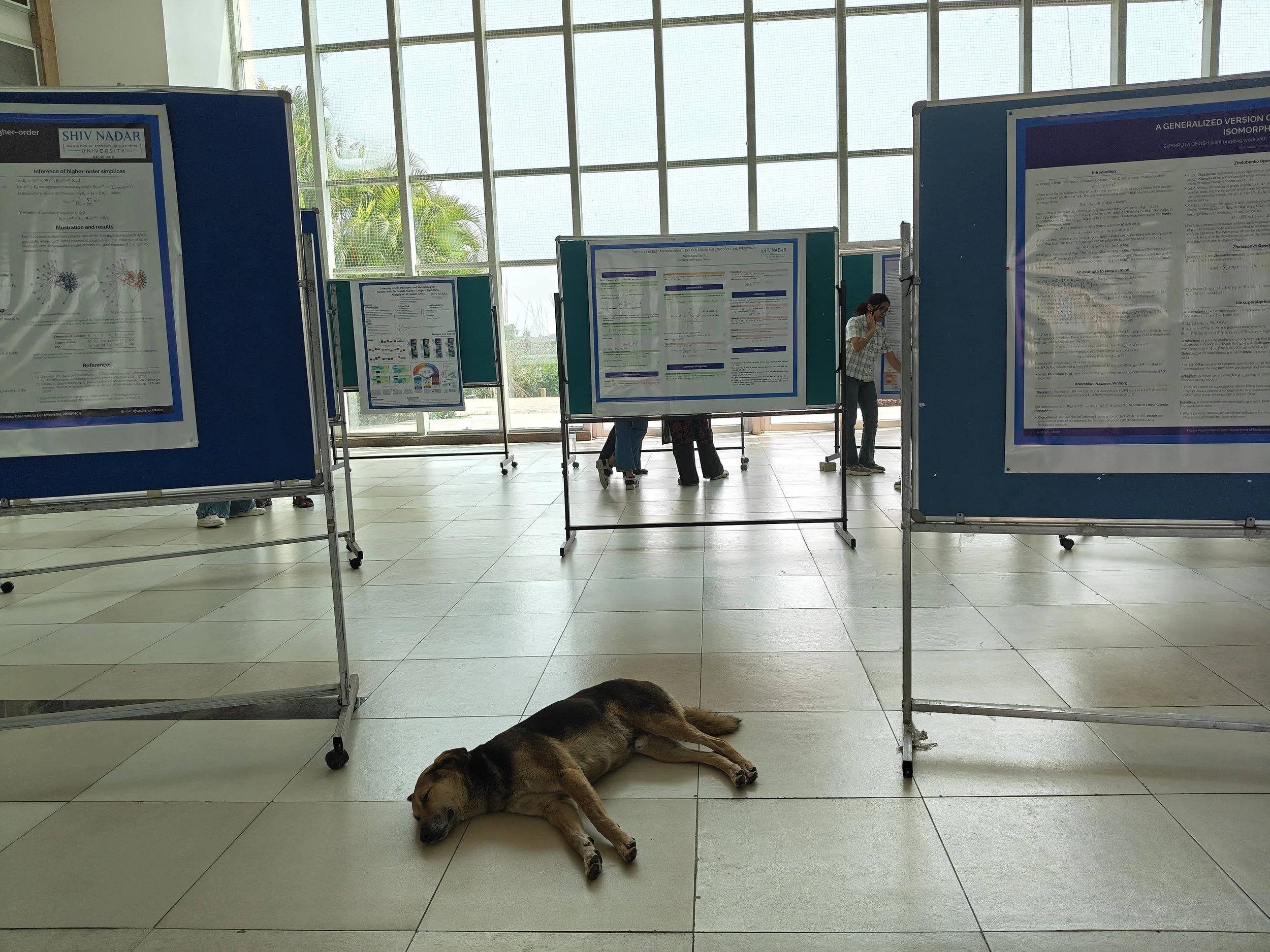 A serious conference attendee at the Annual Math Conference