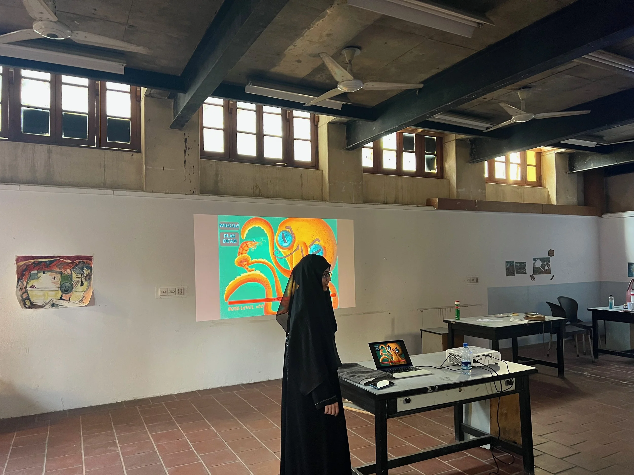 Afrah Ghous's game offers players two choices: wiggle or play dead.